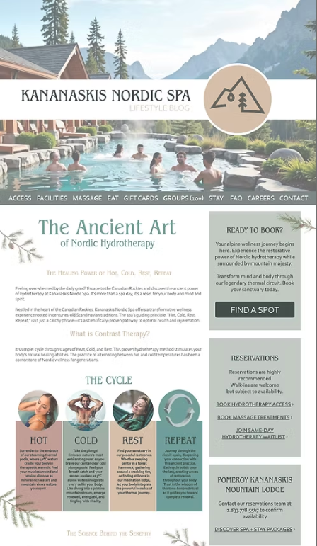 Soft Spa Blog Design